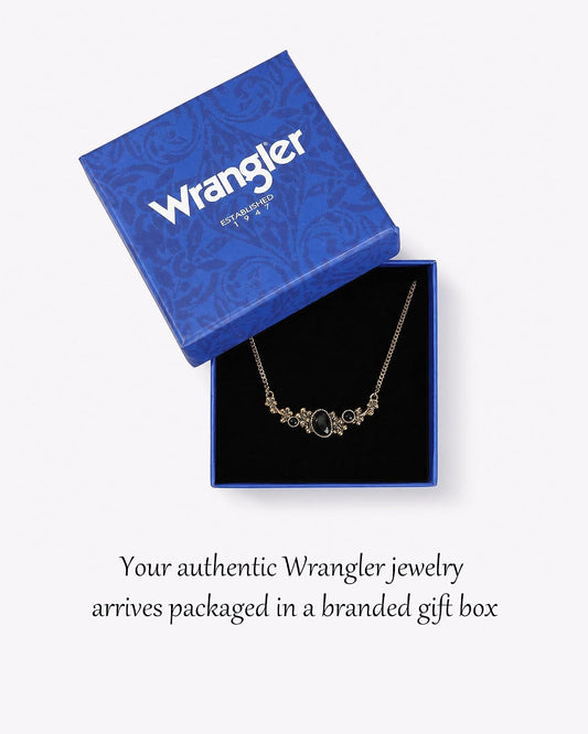 Collar turquesa con piedra floral Wrangler, joyería turquesa para m...