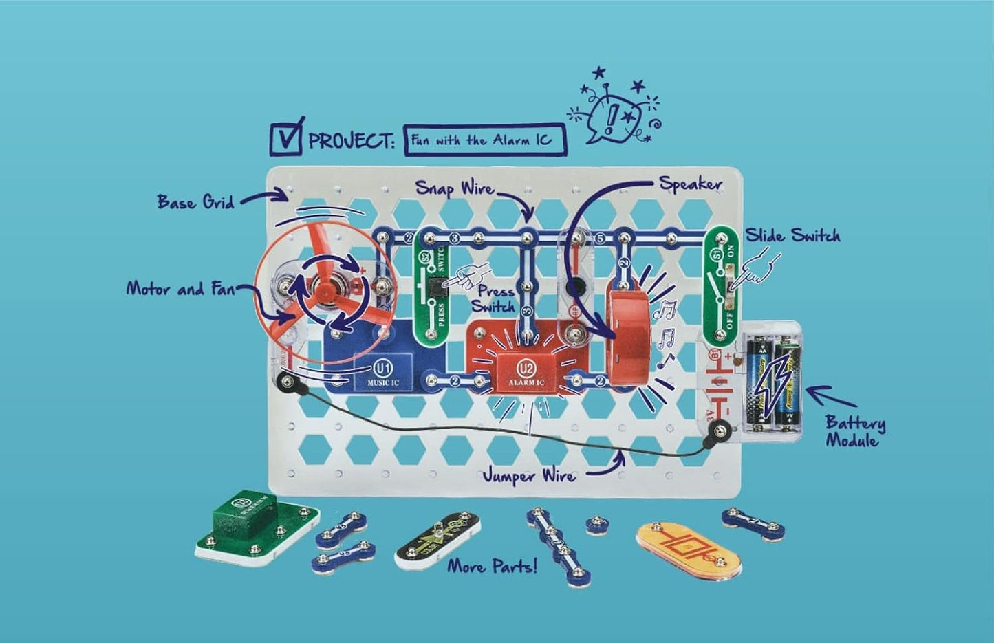 Snap Circuits Elenco Snap Circuits Pro 500 en 1 Kit de exploración...