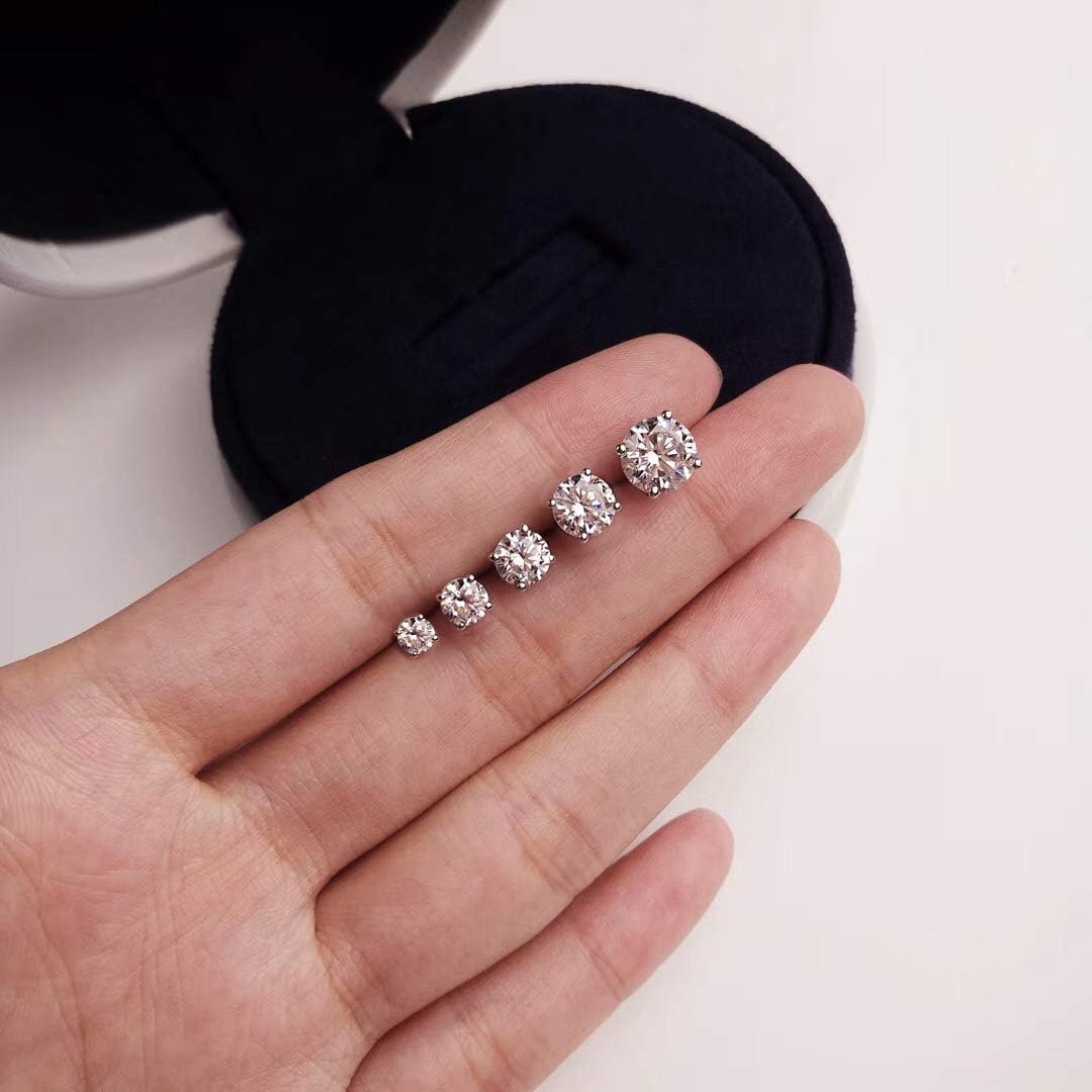 Aretes de tuerca de Kainier para mujer, chapados en oro de 14 quila...