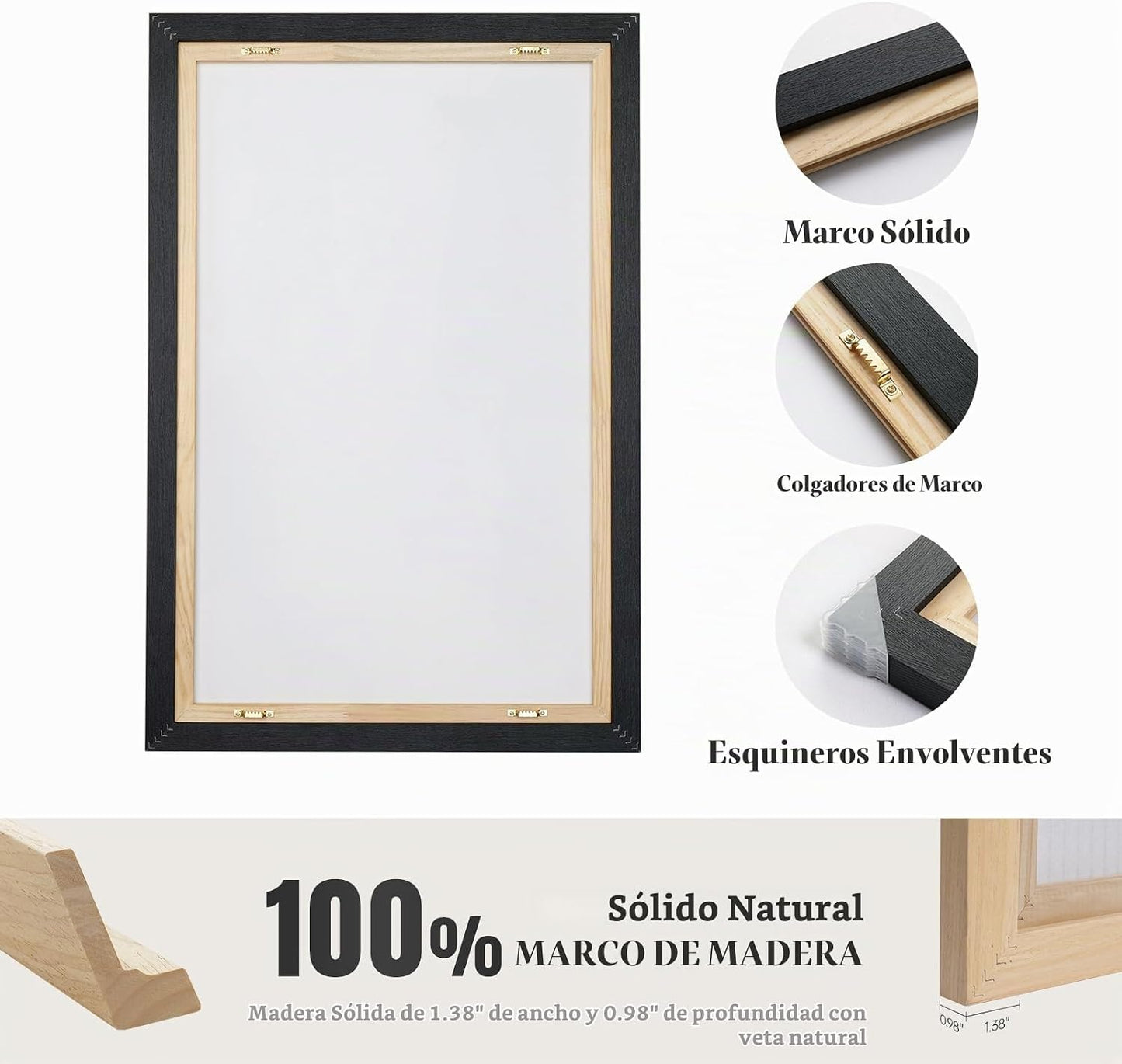 Arte de pared motivacional enmarcado para oficina, 3 piezas de 16 x...