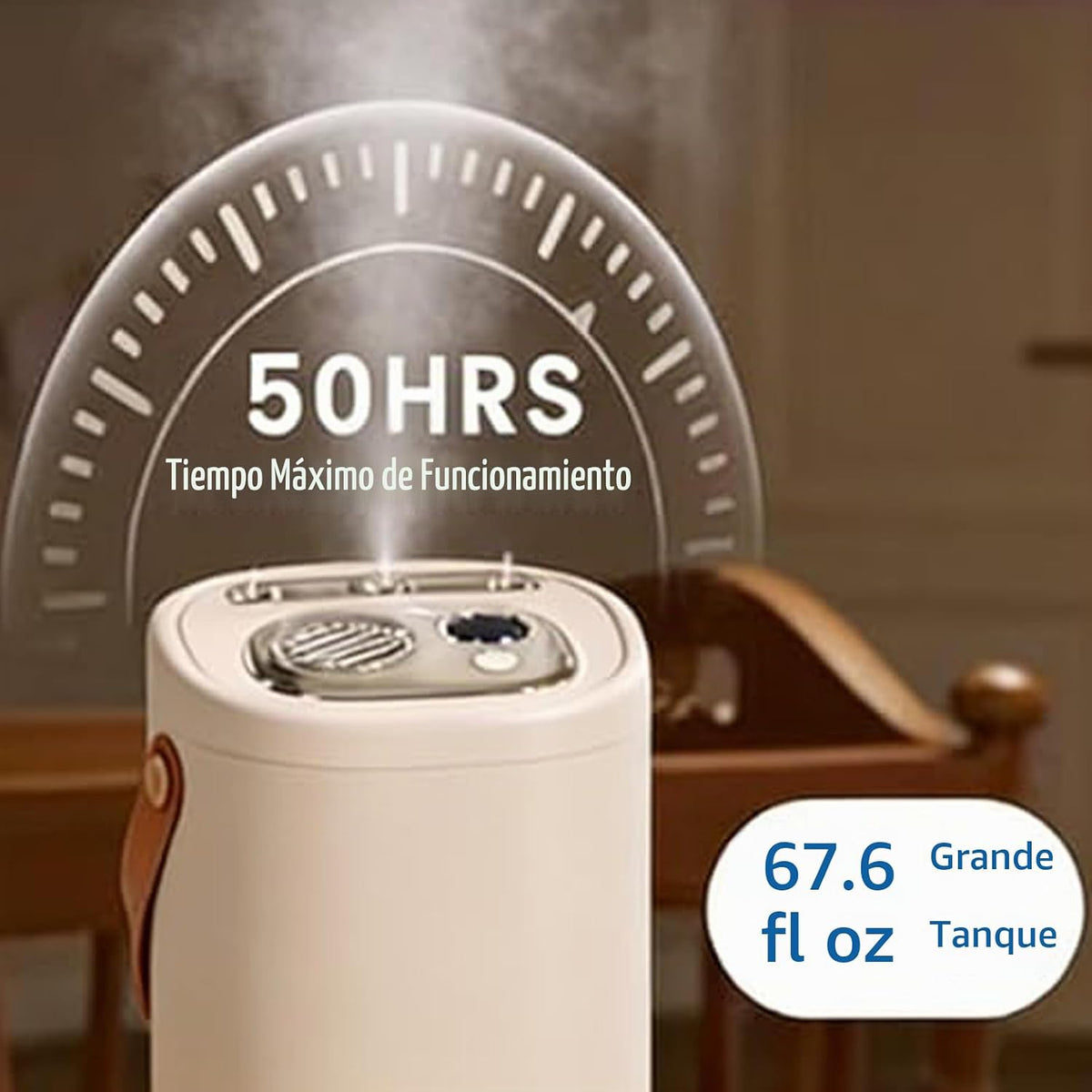Humidificador portátil para dormitorio, humidificador de niebla frí...
