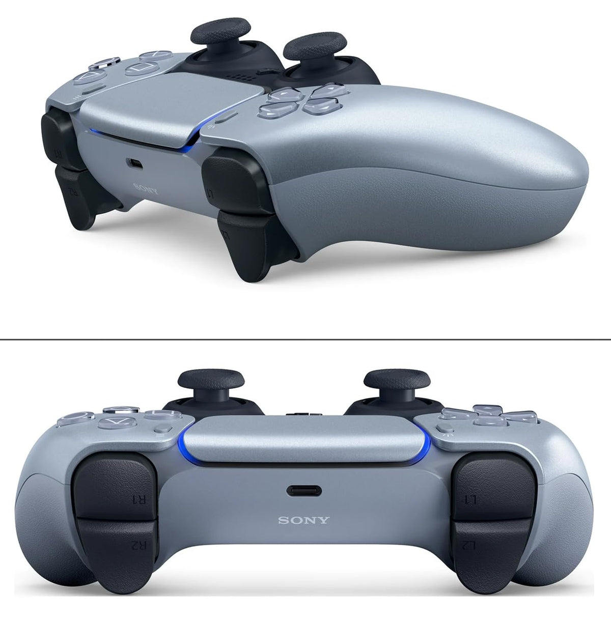 Controlador inalámbrico PremGear DualSense (plata de ley) compatibl...