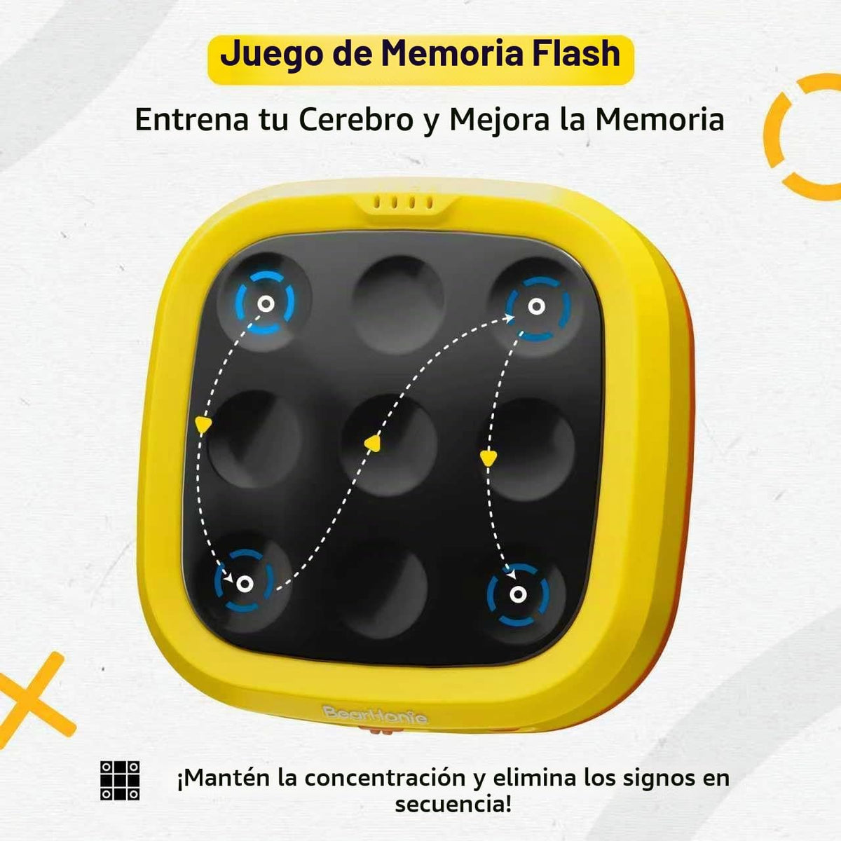 BearHonie Juego de tic-tac-toe portátil electrónico de 4 en 1 para...
