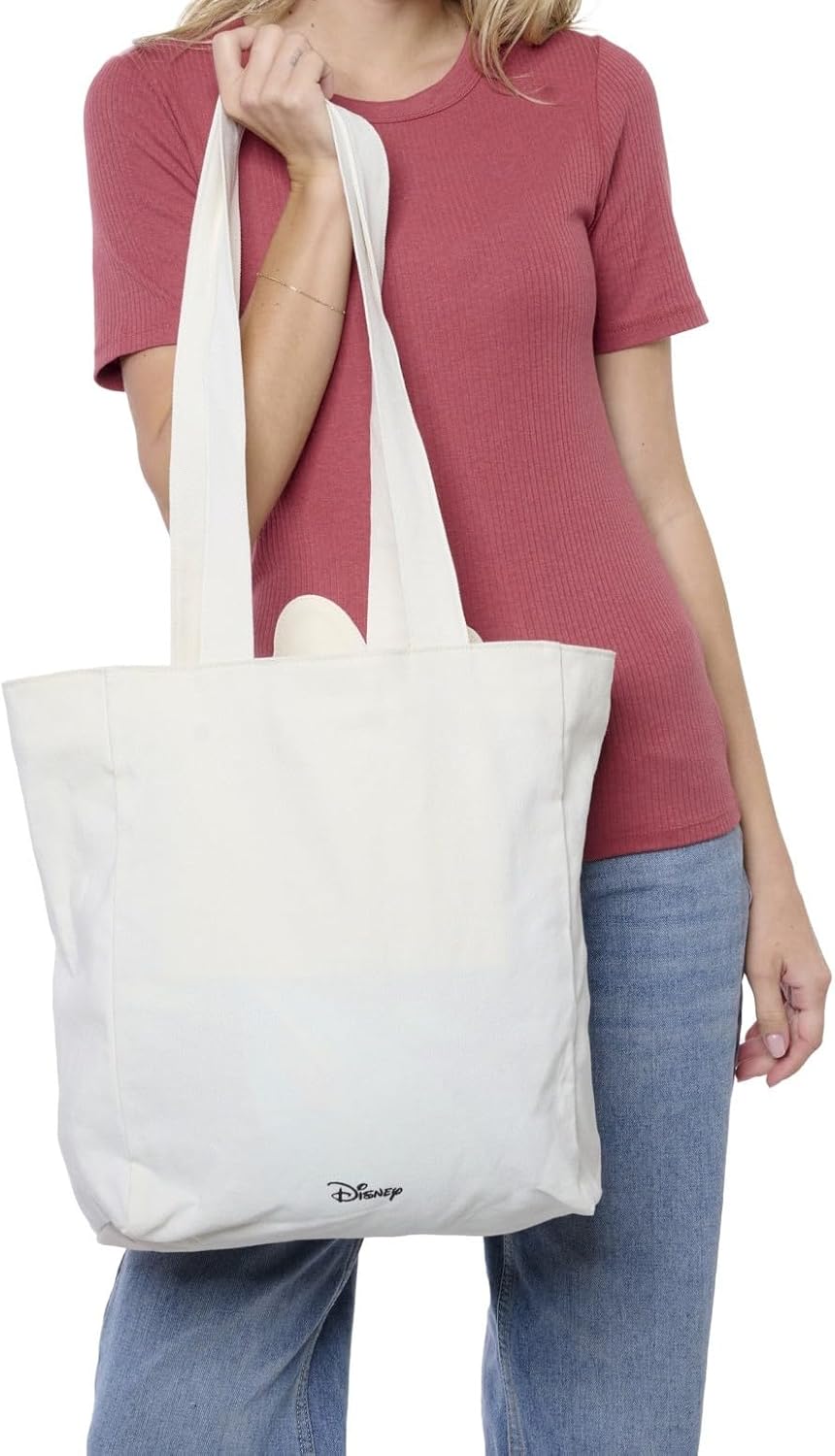 Disney Tote Pooh Eeyore Mickey Minnie Stitch Bolsa de lona