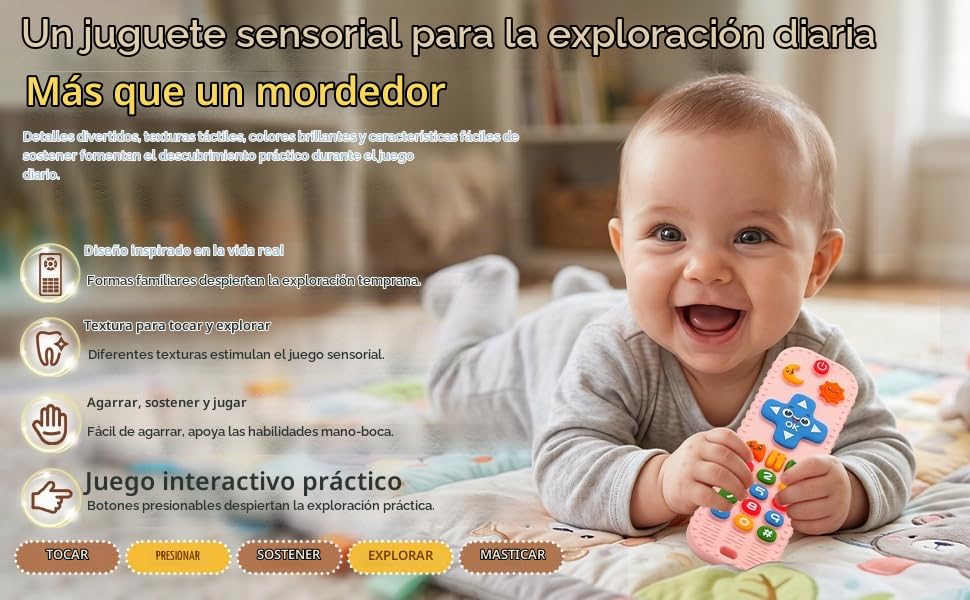 Juguetes de dentición para bebés de silicona para bebés de más de 3...