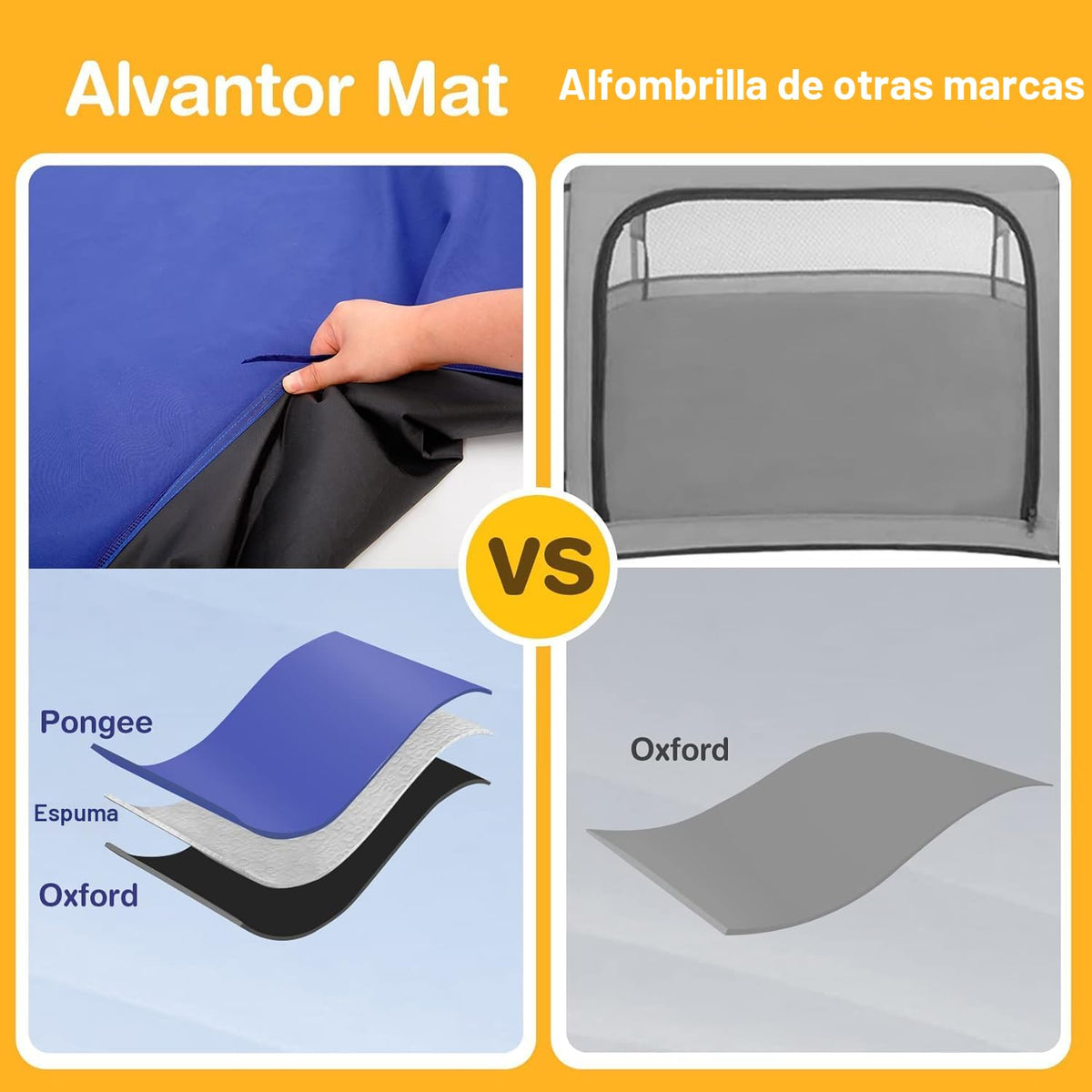 Alvantor® Corralito Pop Up de 84 x 84 x 44 pulgadas portátil para b...