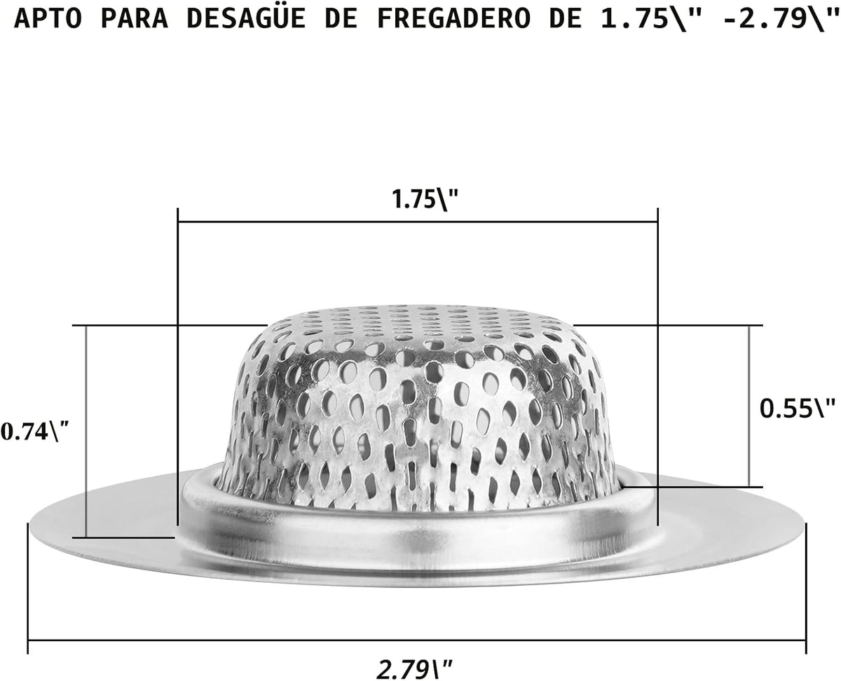 Ohtomber Colador de drenaje de bañera de acero inoxidable de 2.79 p...