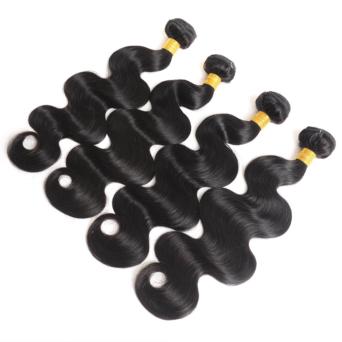 Katspon Manojos de cabello humano 12A de 20, 22, 24, 26 pulgadas, o...