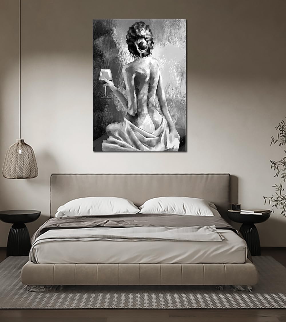 Yeesjoee Arte abstracto de pared sexy para mujer, impresión en lien...