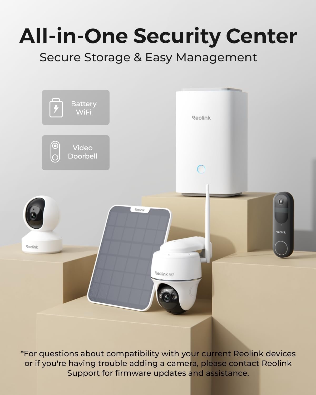 REOLINK Home Hub Control centralizado para hasta 8 cámaras de bater...