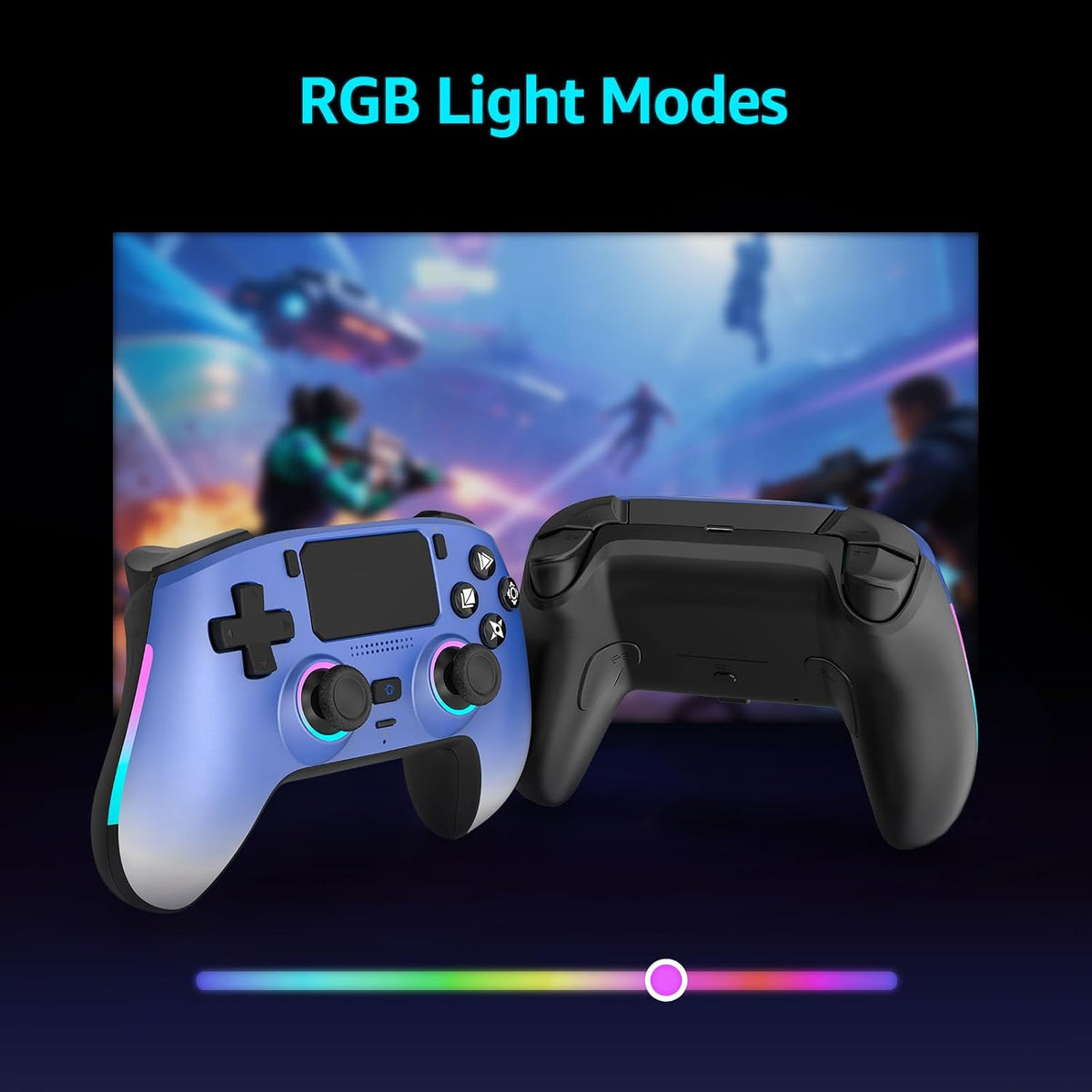 Controlador inalámbrico IWGAME para PS-5 (azul) | Micrófono incorpo...