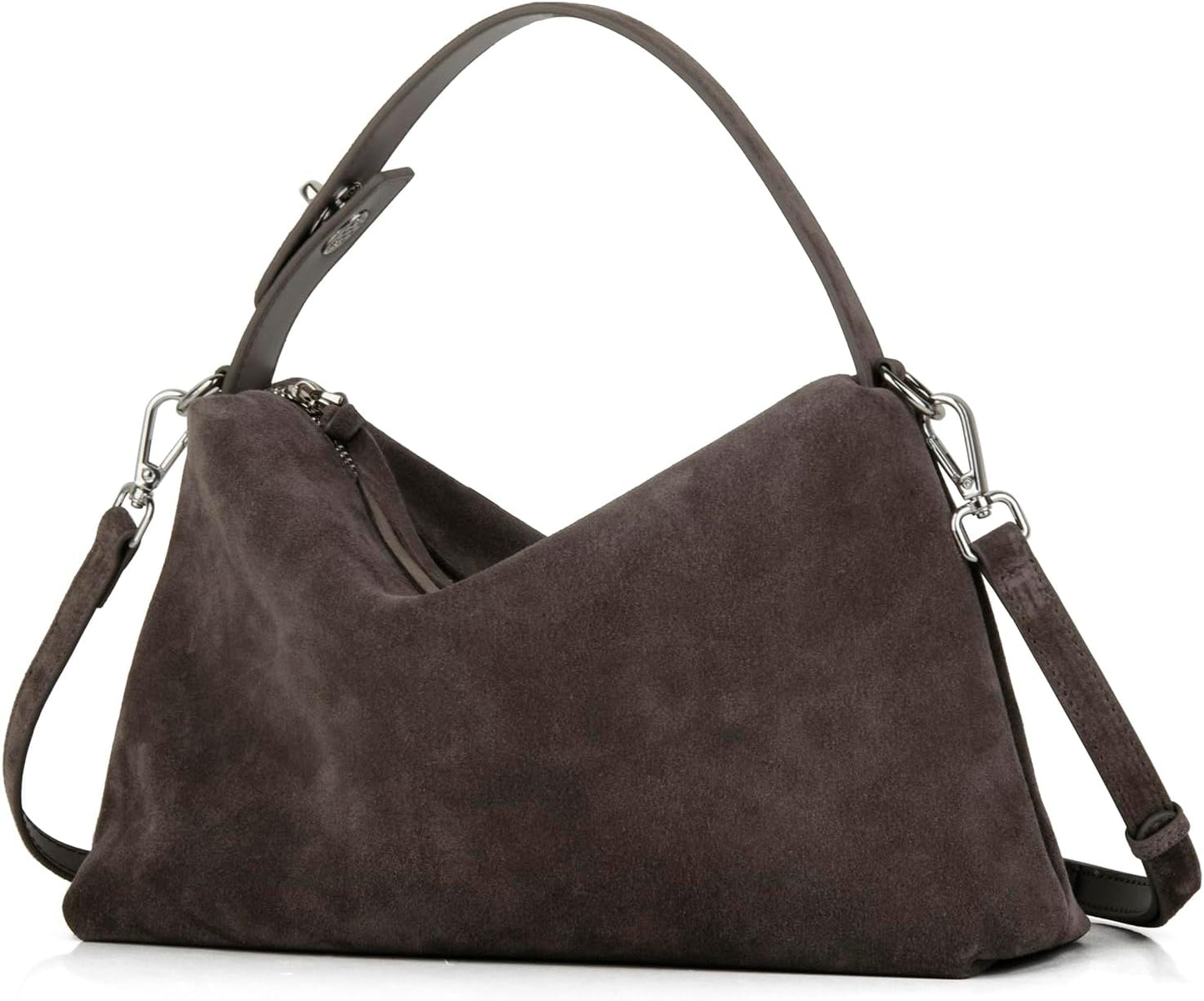 DONNAIN Bolsos cruzados de piel de ante premium para mujer y bolso...