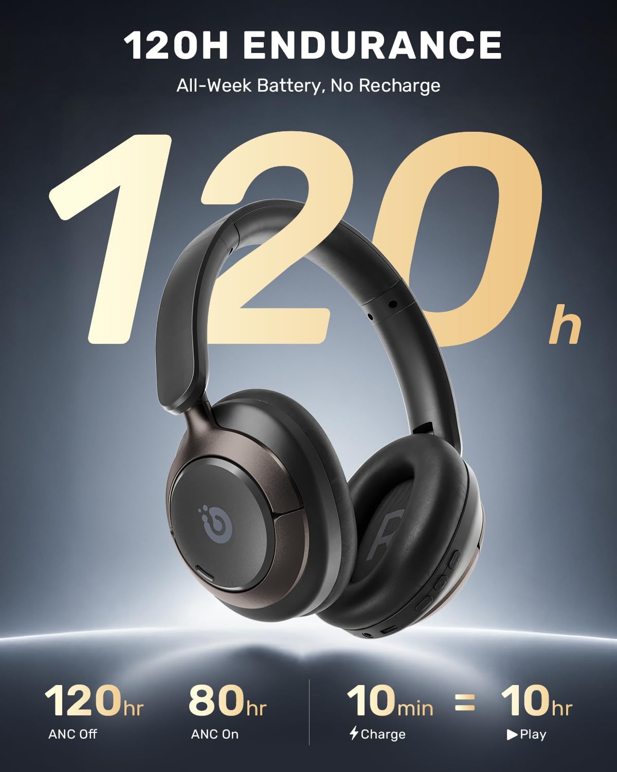 Boean Auriculares con cancelación activa de ruido, auriculares inal...