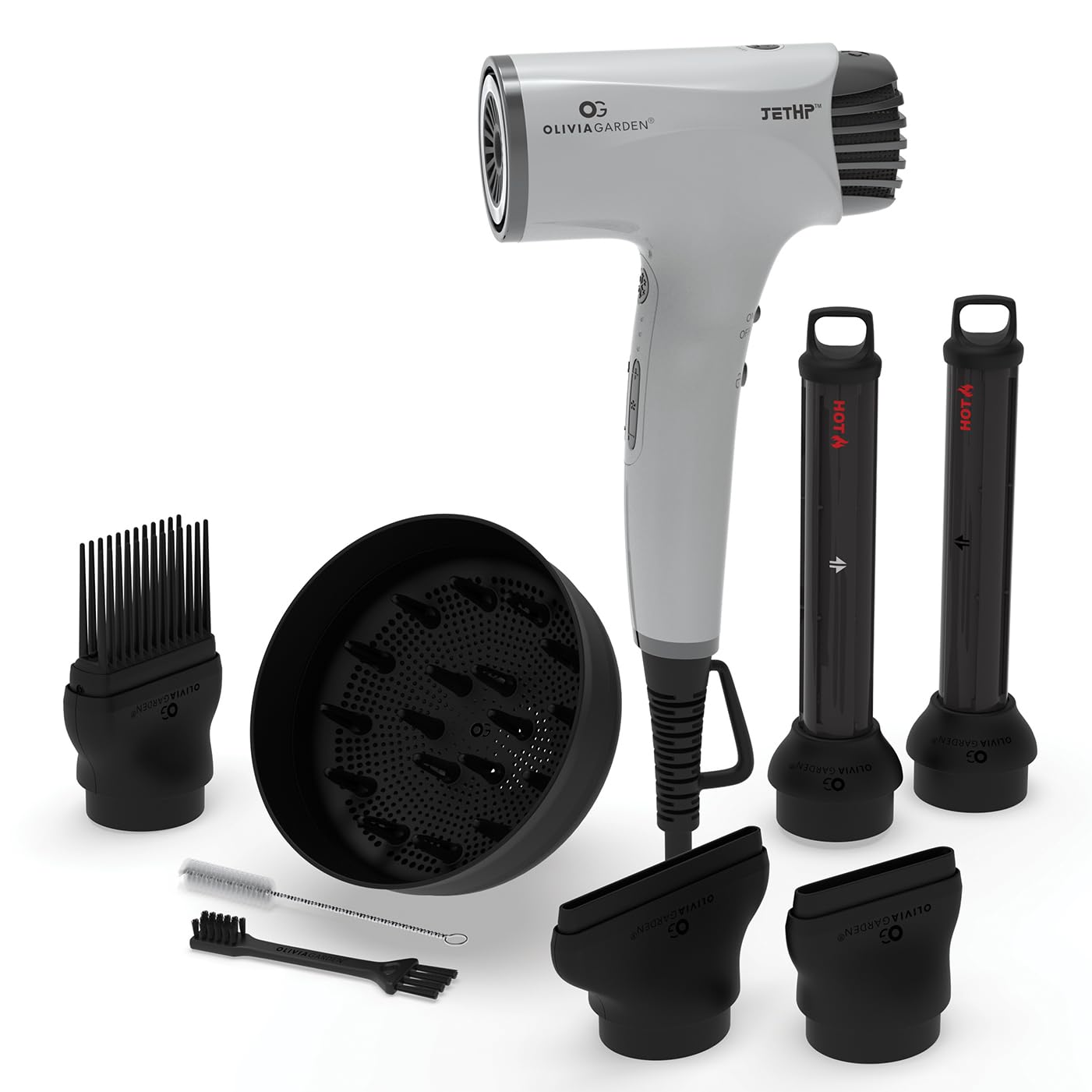 Olivia Garden JetHP - Secador de pelo compacto profesional, secador...