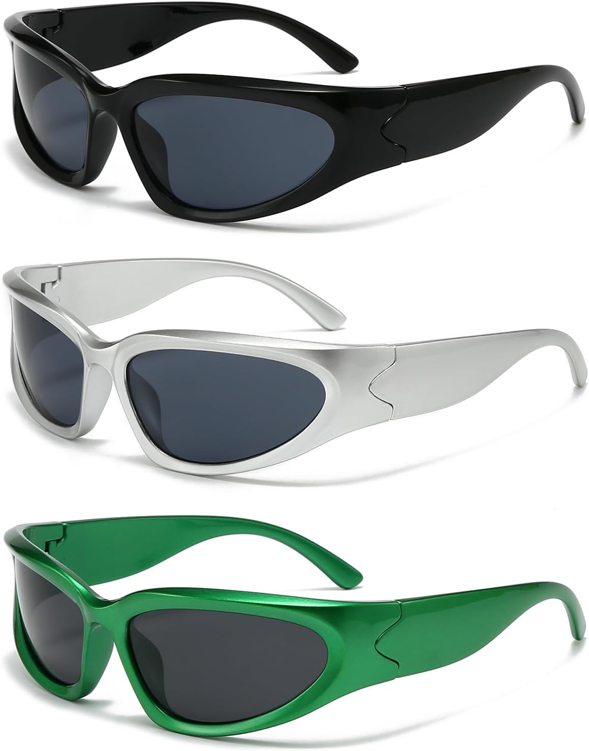 SOAR&amp;EAGLE Y2K - Paquete de 3 lentes de sol polarizados envolve...