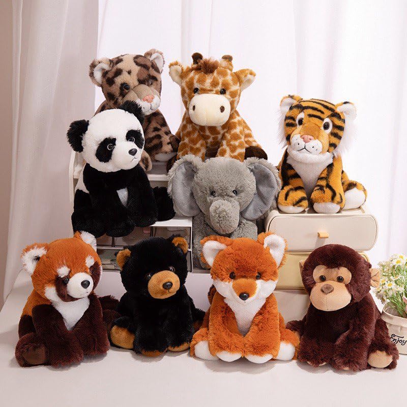YUKOUQIAN Peluche de zorro de 8 pulgadas para niñas y niños, Navida...