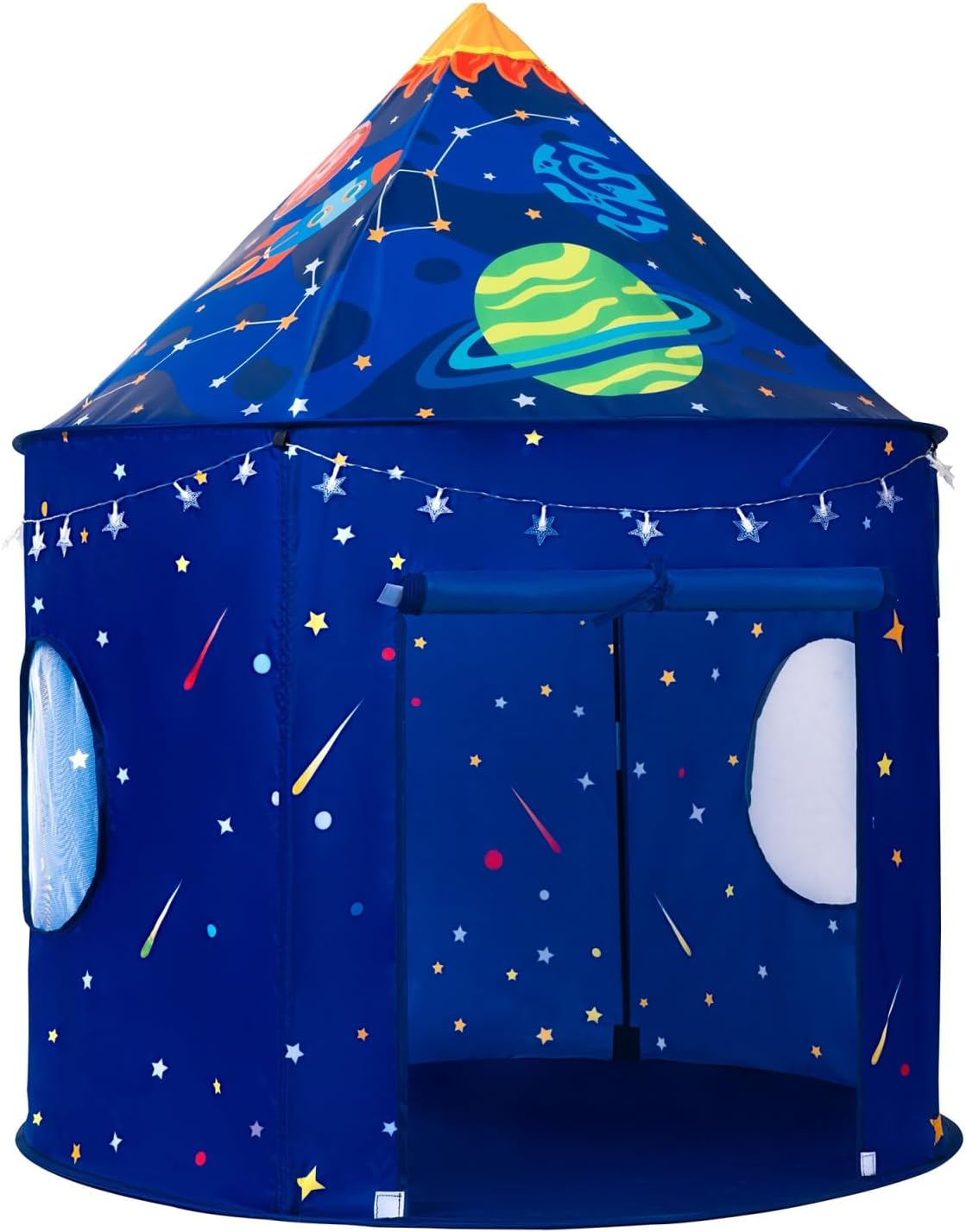ROIWUIE Tienda de campaña con forma de cohete espacial para niños c...