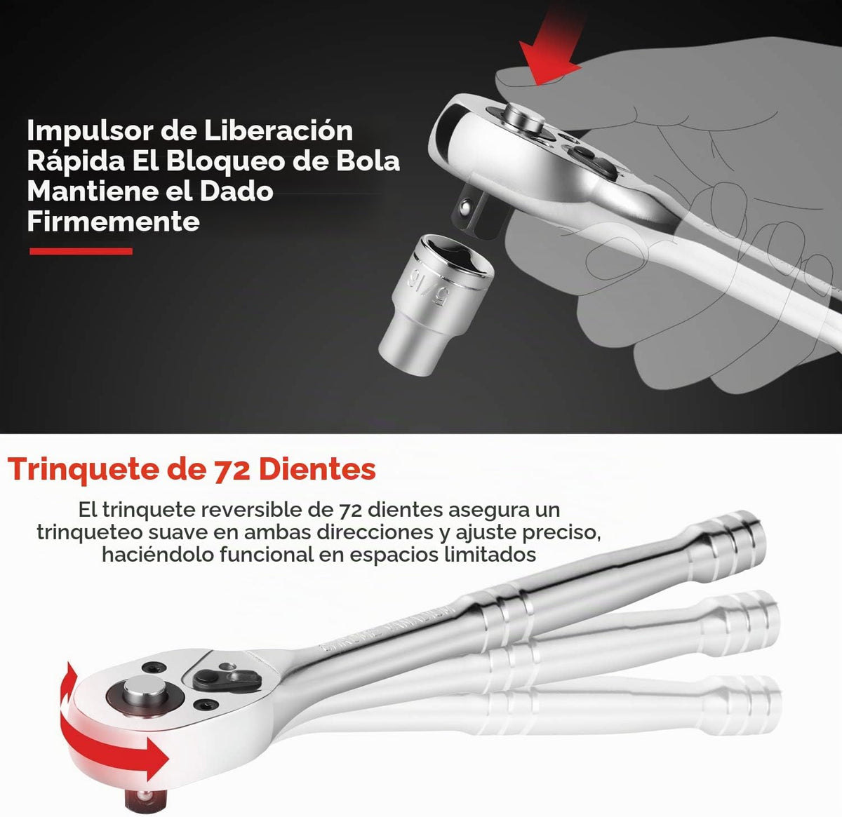 Eastvolt EVHT24801 - Juego de herramientas mecánicas de 248 piezas,...