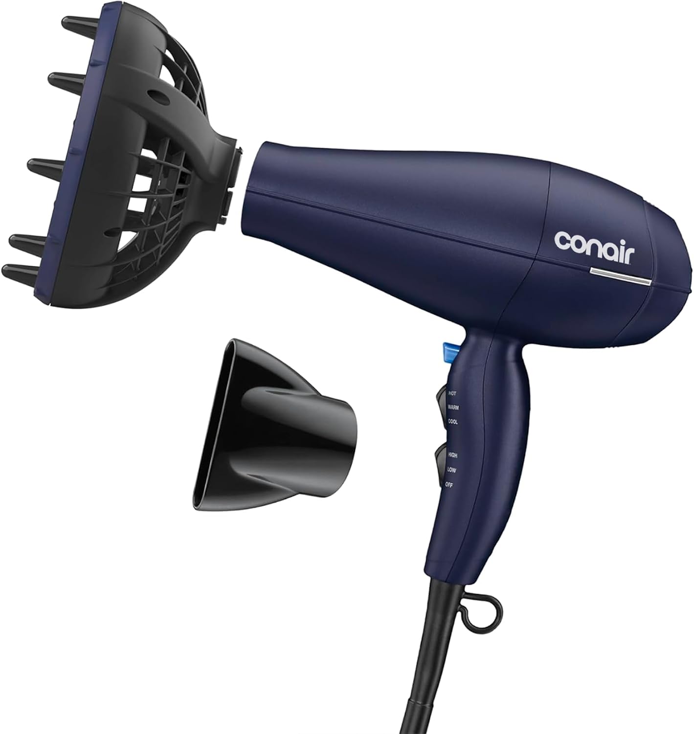 Conair Secador de pelo con accesorio difusor de pelo multicámara, a...