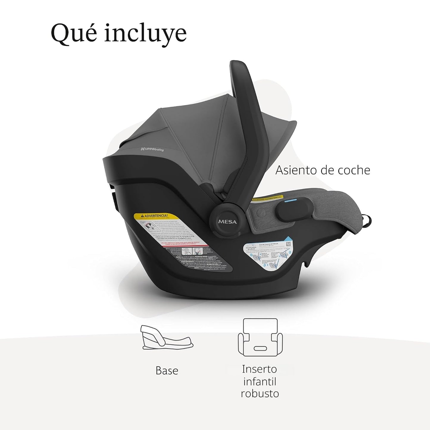 UPPAbaby Mesa V3 Asiento de coche infantil - Fácil instalación + Te...