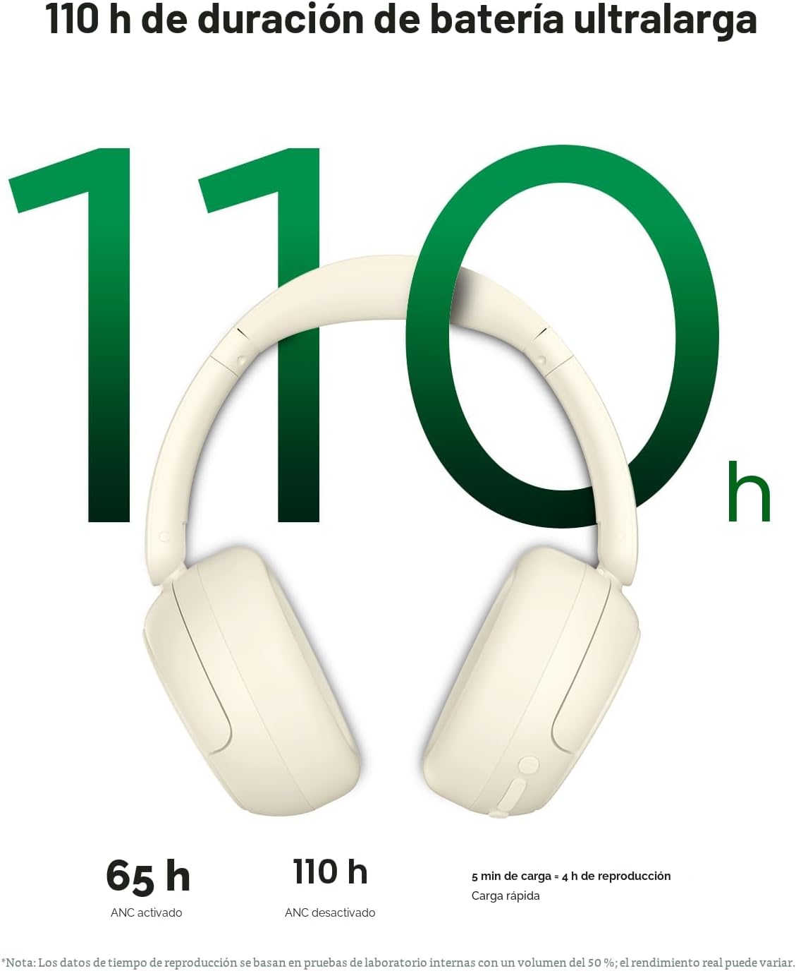 TALIX H30 Auriculares híbridos con cancelación activa de ruido, 110...