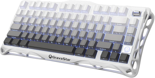 GravaStar Teclado mecánico inalámbrico Mercury K1 75% para juegos,...