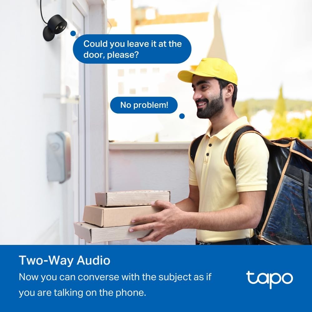 Cámara de seguridad Tapo para interiores\/exteriores de 1080p - Det...