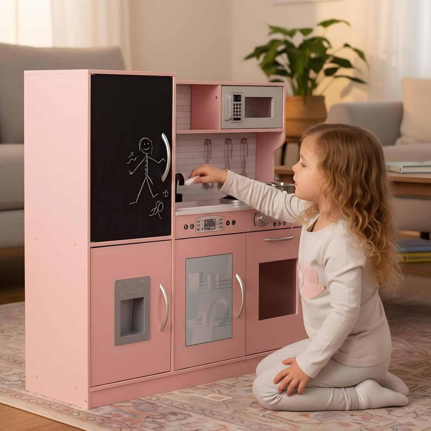 Conjunto de cocina de juego para niños de 3 a 8 años, juego de coci...