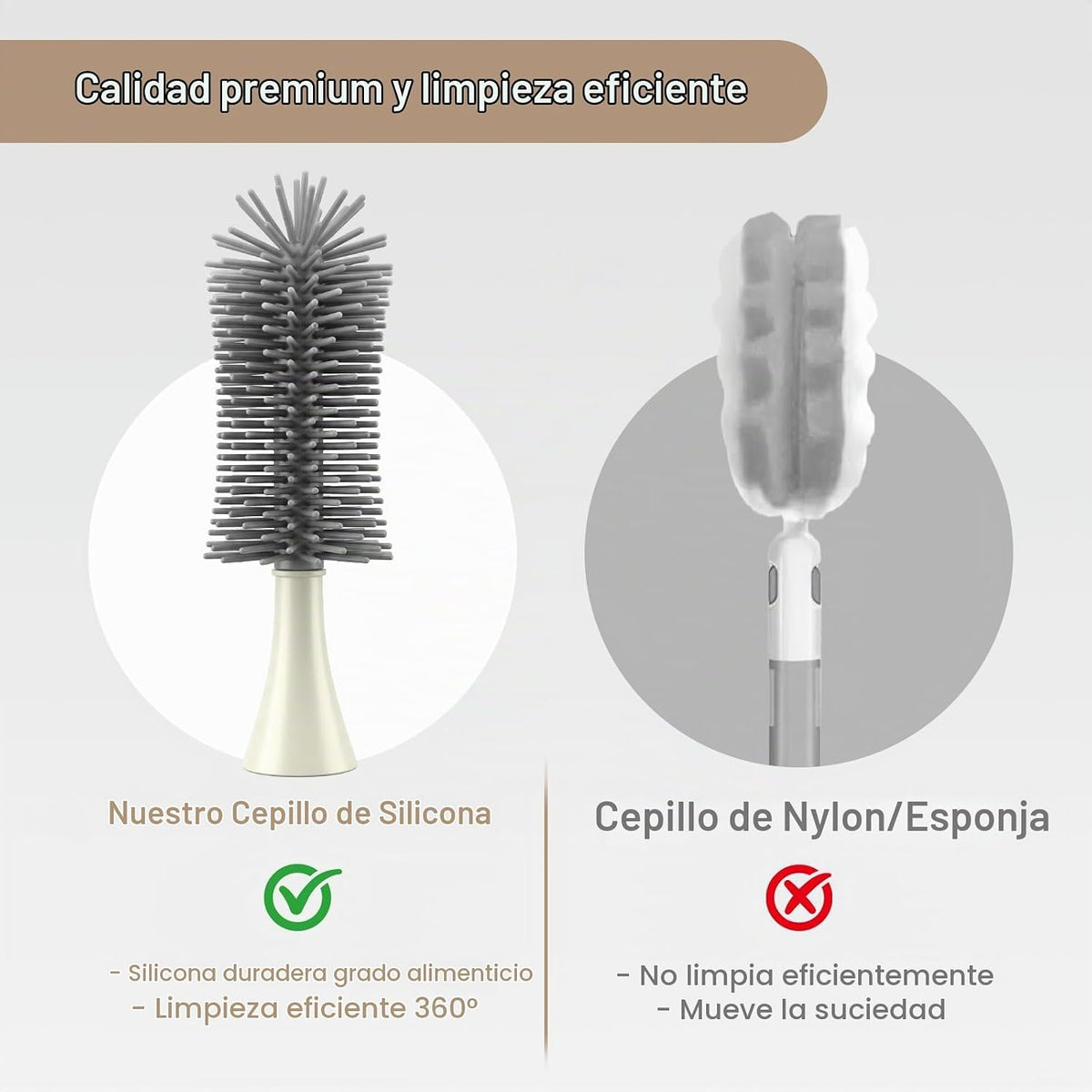 Limpiador eléctrico del cepillo de la botella, cepillo recargable d...