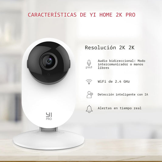 YI Cámara de seguridad para el hogar PRO 2K 3pcs, WiFi de 2.4GHz co...