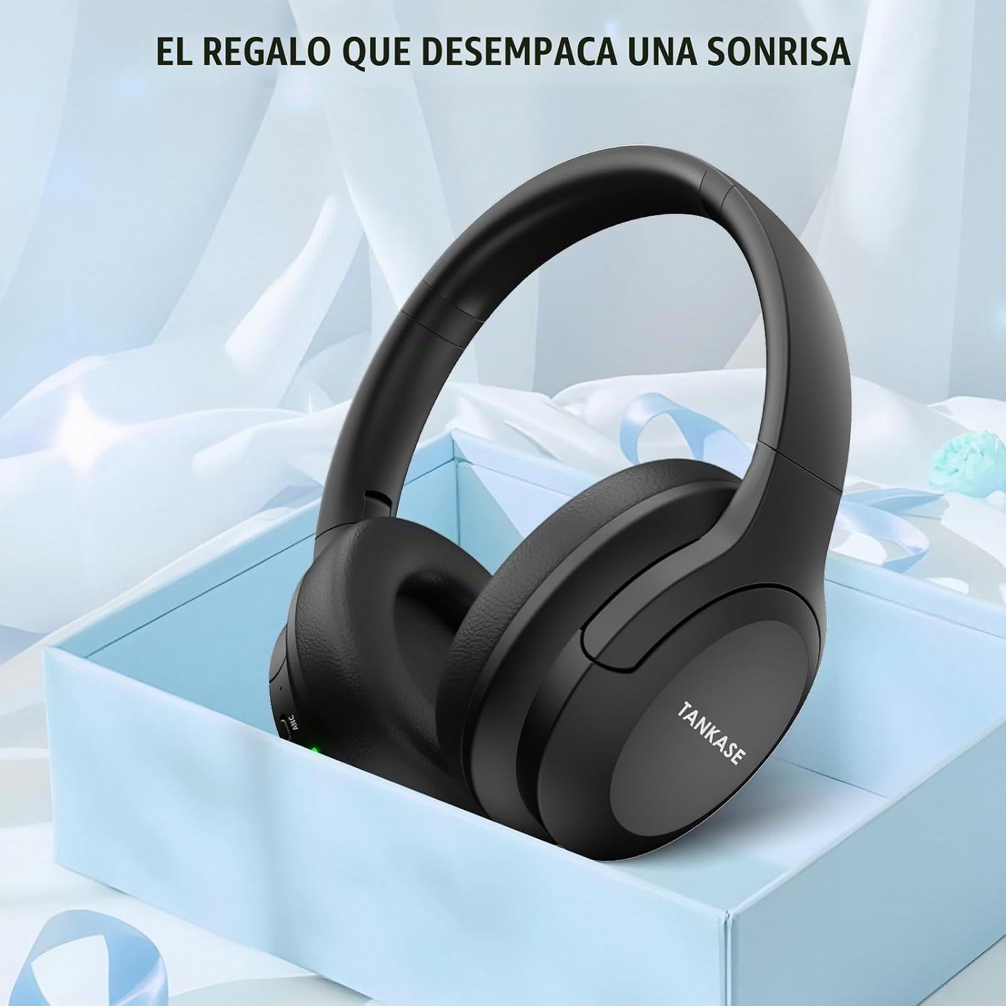 TANKASE - Audífonos con cancelación activa de ruido, auriculares in...