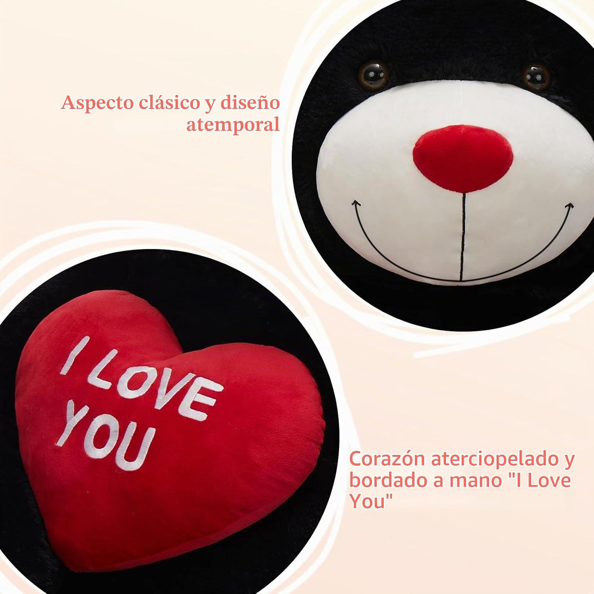 BENINY Oso de peluche gigante de 4.3 pies, oso de peluche grande de...