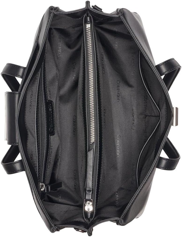 Calvin Klein Saige - Bolso con triple compartimento, color negro y...
