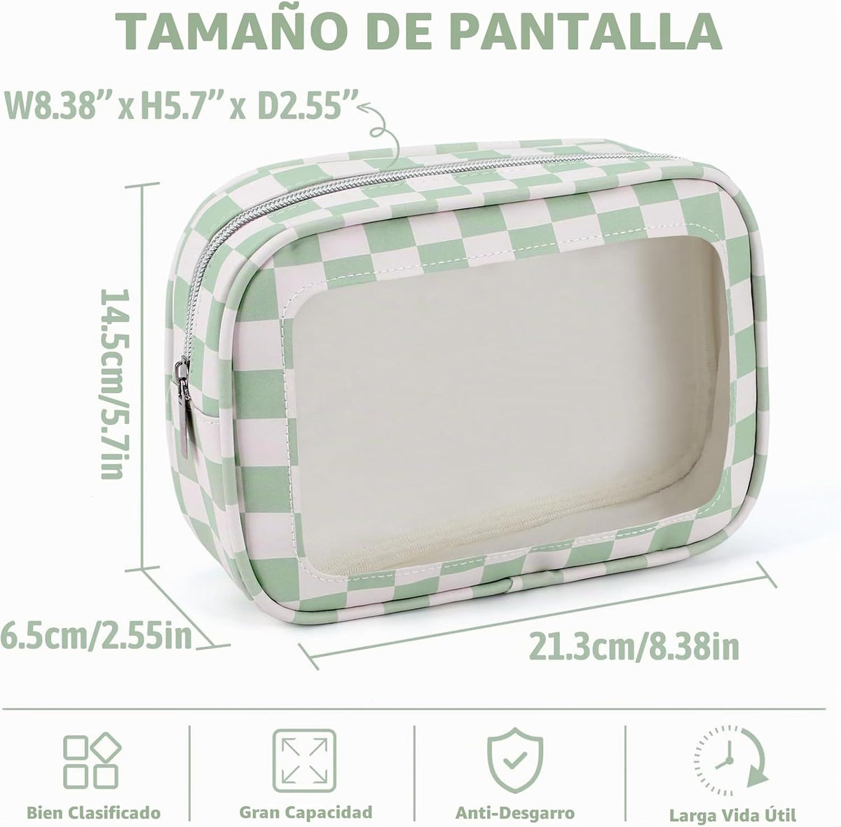 YOPCDJ Bolsa de aseo transparente de 3 piezas, aprobada por la TSA,...