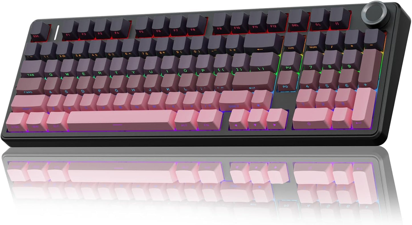 AULA Teclado mecánico inalámbrico F99 Pro con perilla SC580 Ratón i...