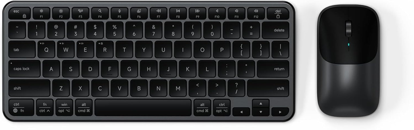 Satechi Combo de teclado y mouse inalámbricos, Slim CEX1 con empare...