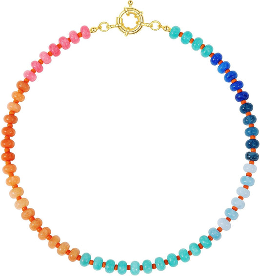 KELORIS PATH Collares de piedras preciosas con cuentas para mujer,...