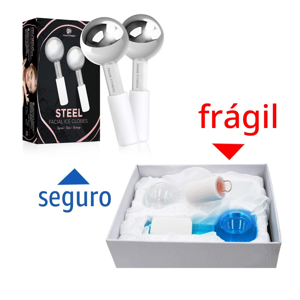 Globos de hielo para tratamientos faciales | Rodillo de enfriamient...