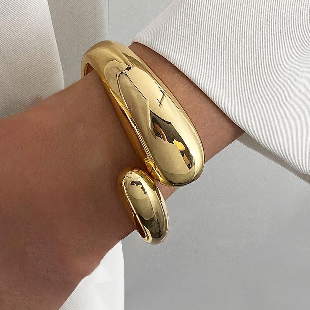 MTINAPS Brazalete de oro para mujeres y adolescentes, pulsera de mo...