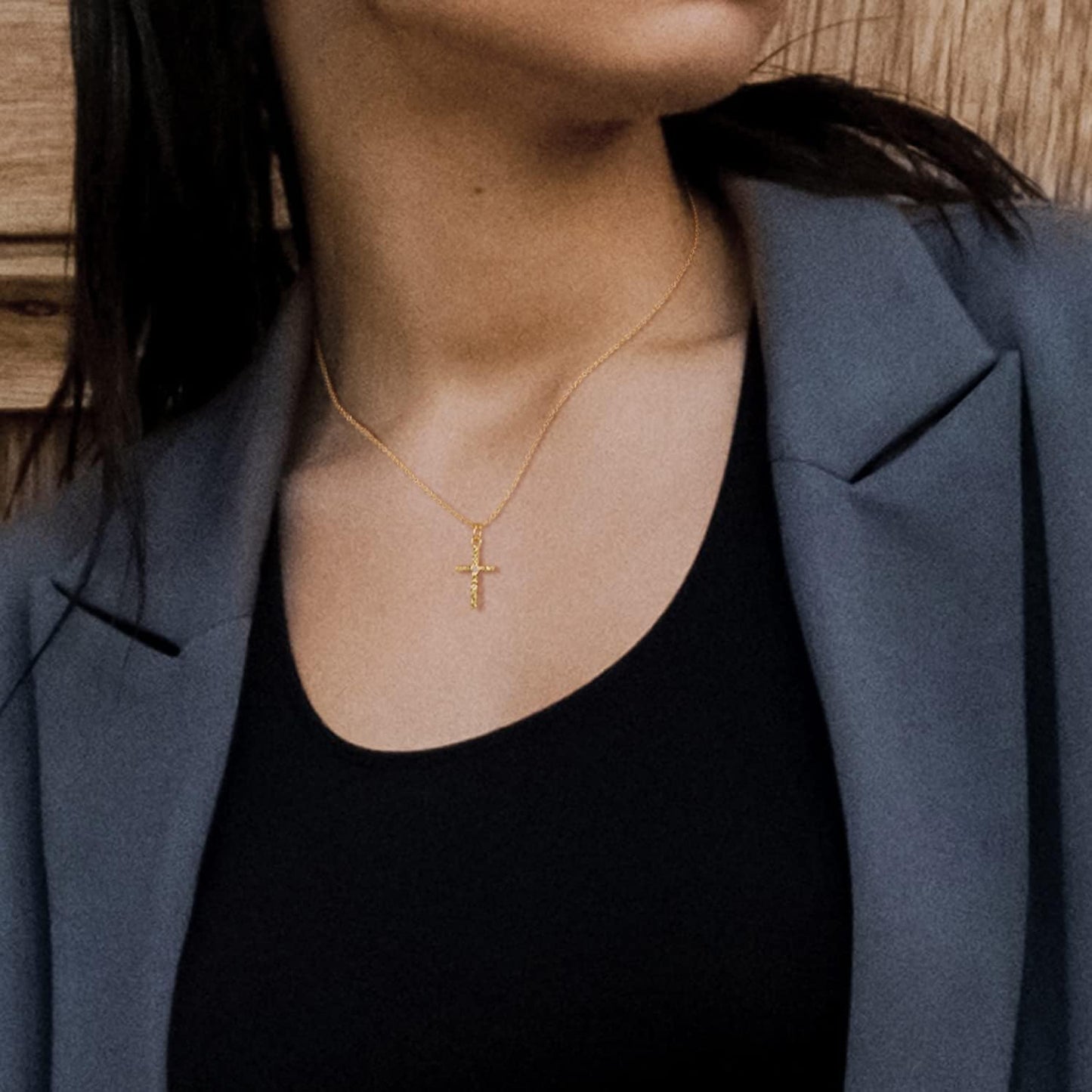 KELORIS PATH - Collar de capas con cruz y letra inicial del nombre,...