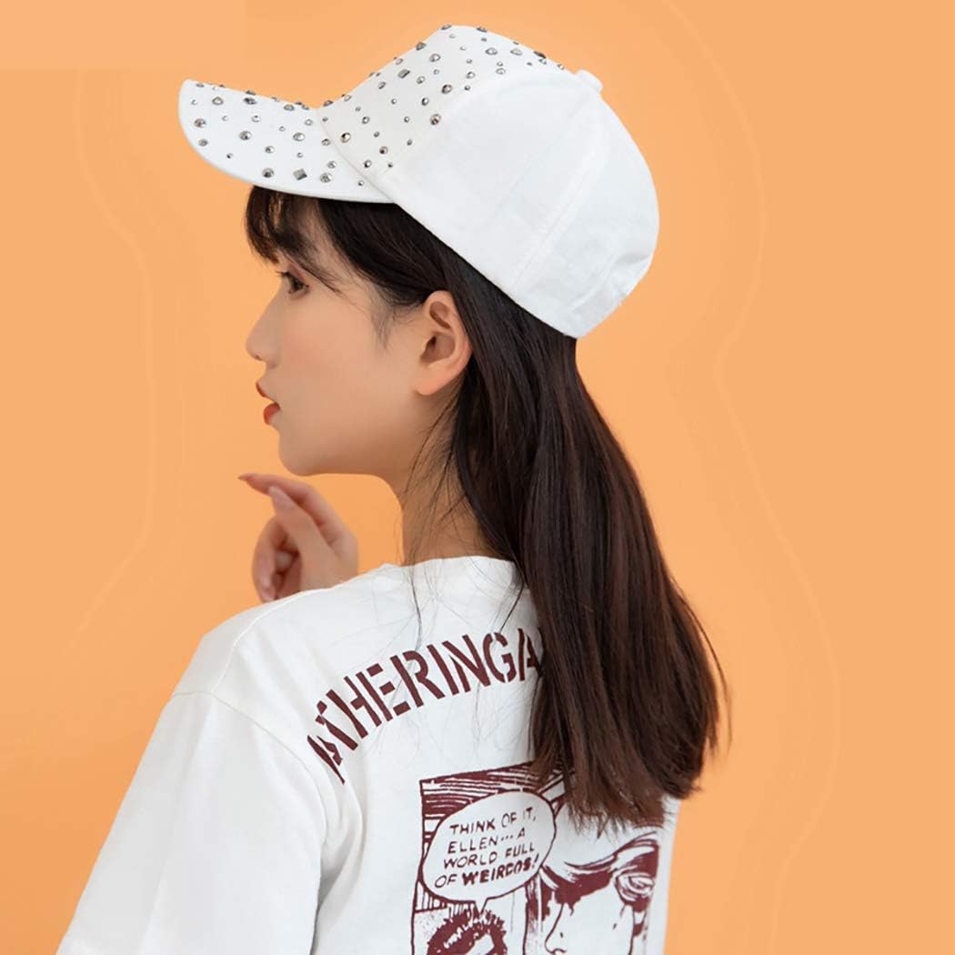 Gudessly Gorra de béisbol ajustable transpirable con diamantes de i...