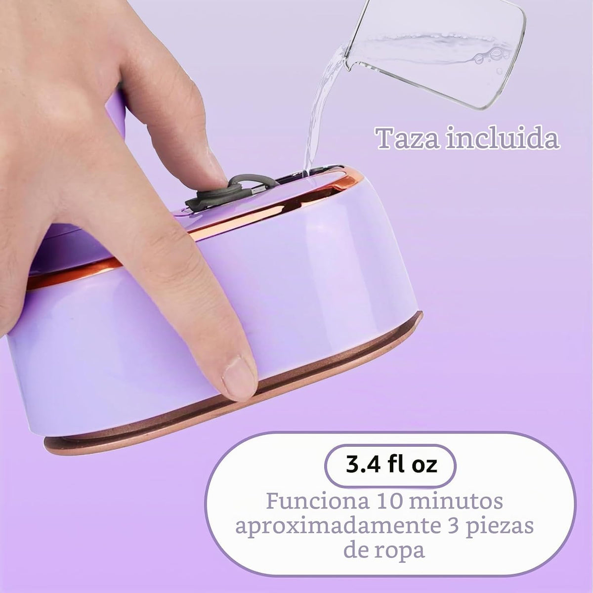 Plancha de vapor de viaje para ropa, mini máquina de planchar portá...
