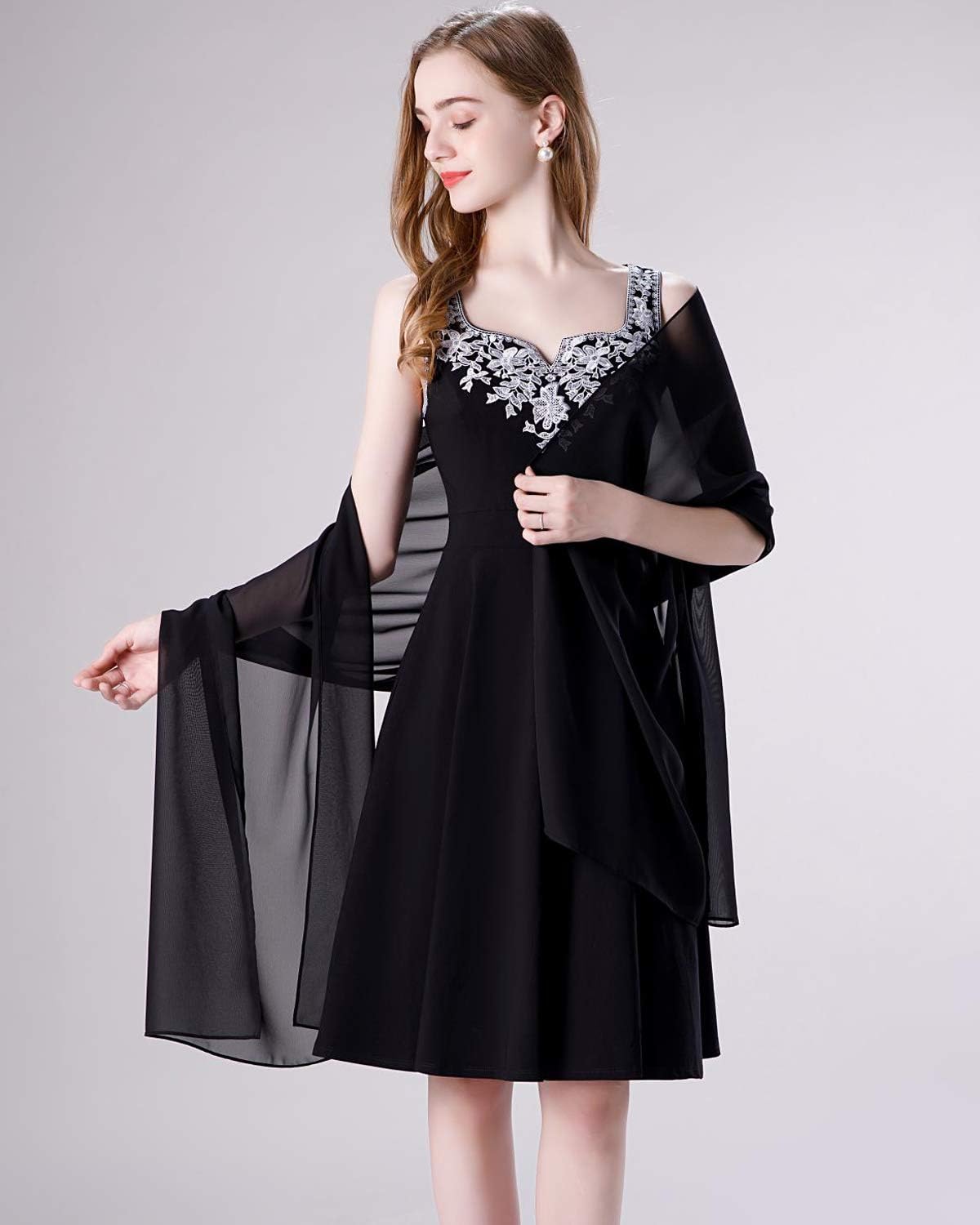 Chales\/mantones de gasa suave para vestidos, accesorios de mujer |...