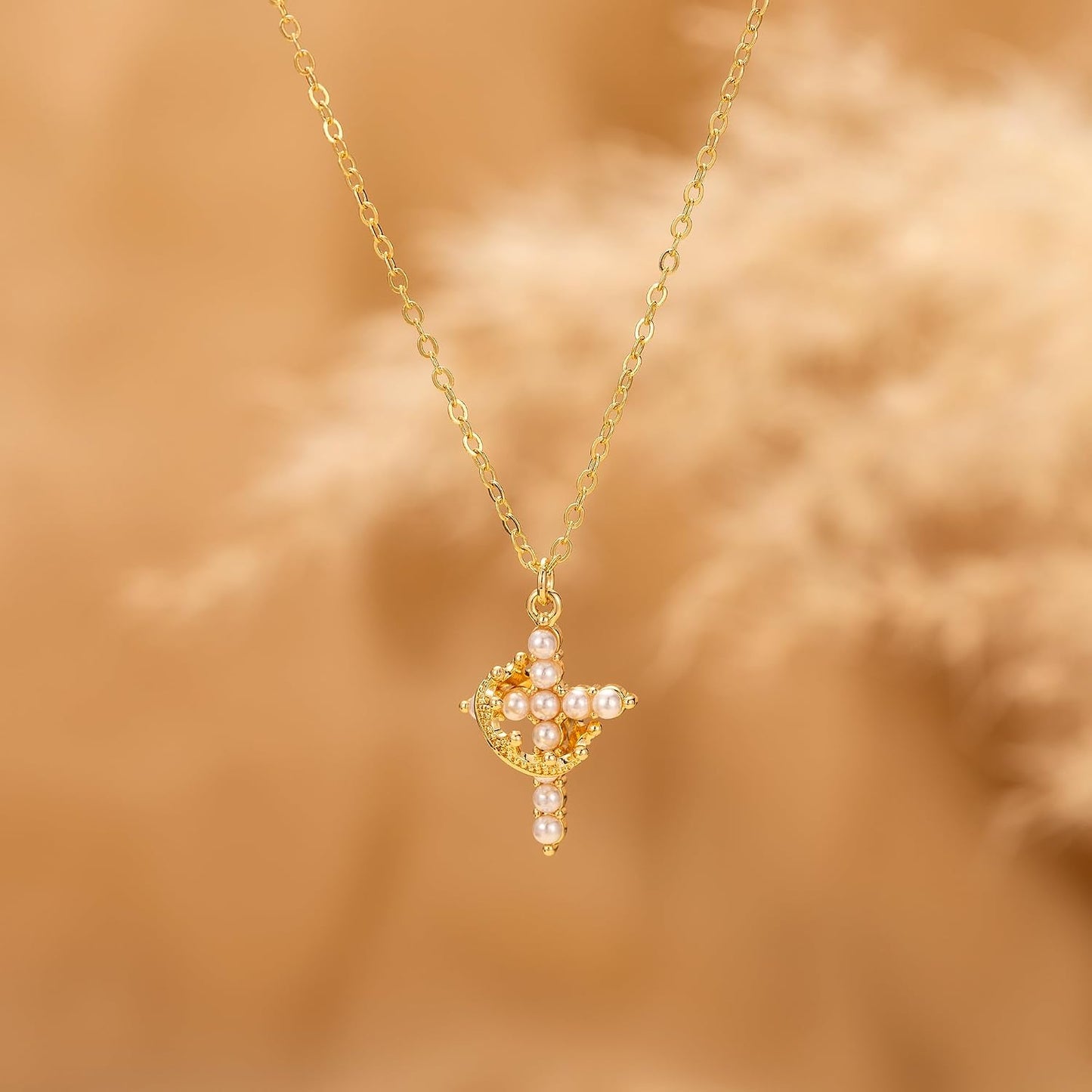 NECOCY Regalos de Pascua, collares mejorados con cruz de corona par...