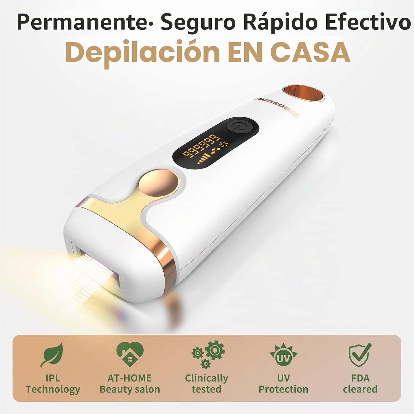Dispositivo de depilación láser IPL para mujeres y hombres, reducci...