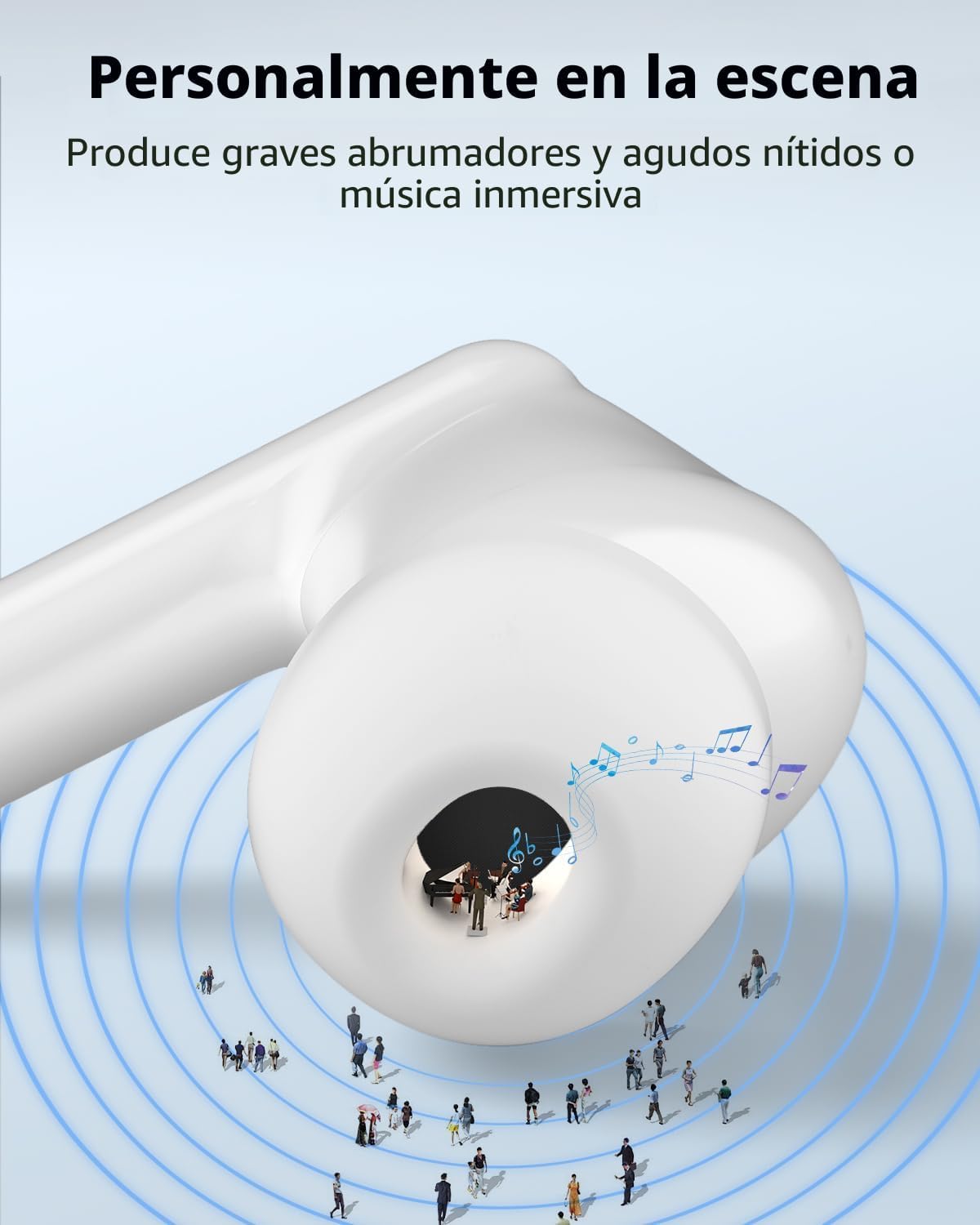 Auriculares inalámbricos, Bluetooth 5.4, estéreo de bajos, auricula...