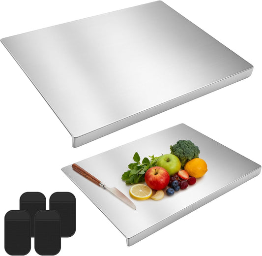 Patelai 2 tablas de cortar de acero inoxidable para la cocina | 15,...