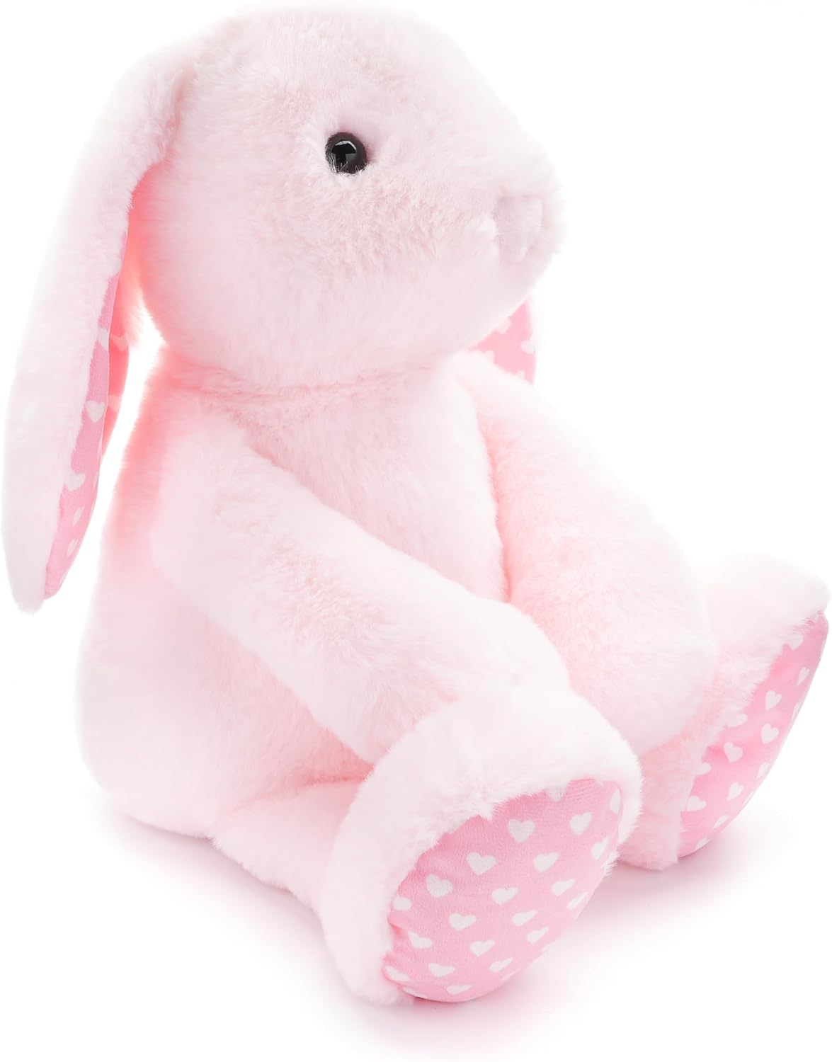 WEIGEDU - Conejo de peluche rosa, 17.7 pulgadas | Orejas flexibles,...