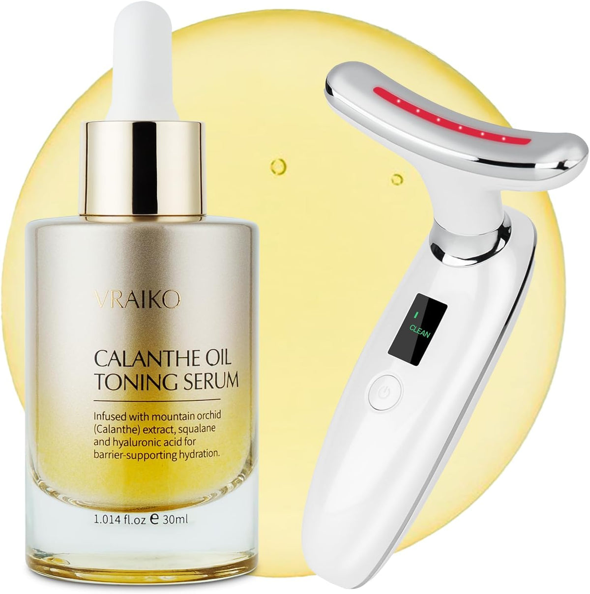 VRAIKO Suero de aceite facial Gua Sha y masajeador facial para cuel...