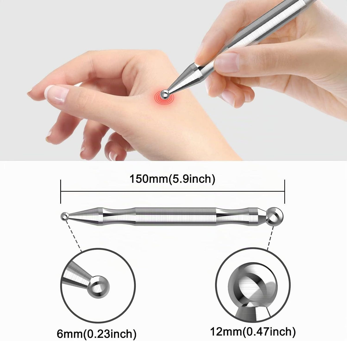 Melonsun Bolígrafo de acupuntura manual - Bolígrafo de acupresión d...